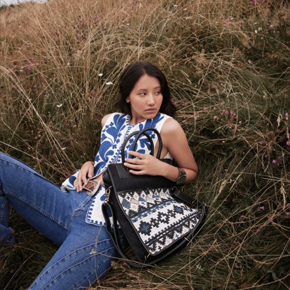 Myra Darrington Ranch Laptop Upcycled Bag - Picture 3 of 5